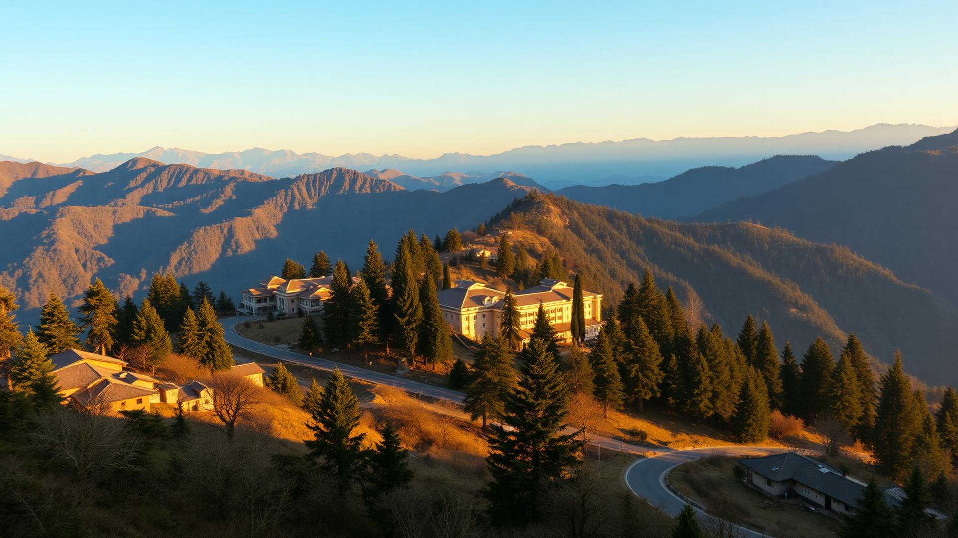 Himachal Pradesh hills at golden hour